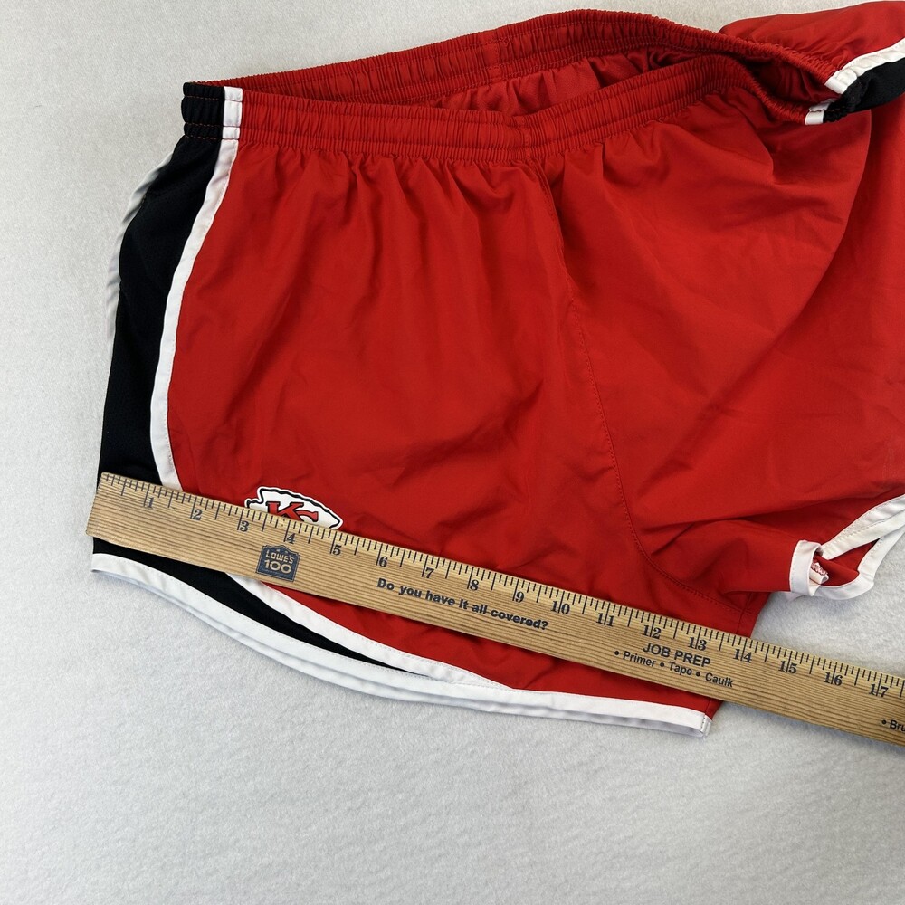 Kansas City Chiefs Shorts Womens Large Red NFL Football Nike Dri Fit Running - Picture 13 of 14
